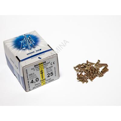 FACSAVAR REISSER 4x25mm ACÉL, SÁRGÍTOTT, TÖVIGMENETES 1000db/doboz