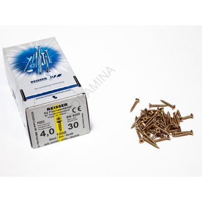 FACSAVAR REISSER 4x30mm ACÉL, SÁRGÍTOTT, TÖVIGMENETES 1000db/doboz