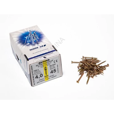 Facsavar 4x45 500 db/doboz   REISSER, ACÉL, SÁRGÍTOTT, TÖVIGMENETES