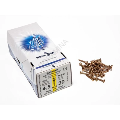 FACSAVAR REISSER 4,5x30mm ACÉL, SÁRGÍTOTT, TÖVIGMENETES 1000db/doboz