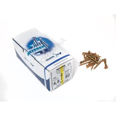 FACSAVAR REISSER 4,5x50mm ACÉL, SÁRGÍTOTT, TÖVIGMENETES 500db/doboz