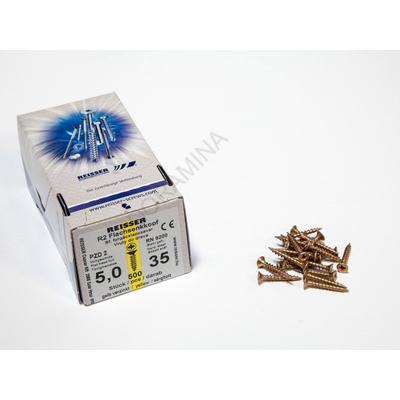 FACSAVAR REISSER 5x35mm ACÉL, SÁRGÍTOTT, TÖVIGMENETES 500db/doboz