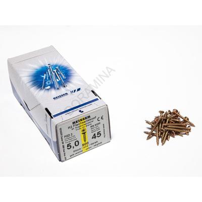 FACSAVAR REISSER 5x45mm ACÉL, SÁRGÍTOTT, TÖVIGMENETES 500db/doboz