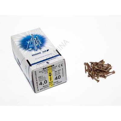 FACSAVAR REISSER 4x40mm ACÉL, SÁRGÍTOTT, RÉSZMENETES 500db/doboz
