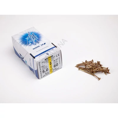 FACSAVAR REISSER 5x60mm ACÉL, SÁRGÍTOTT, RÉSZMENETES 200db/doboz