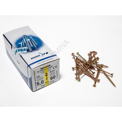 FACSAVAR REISSER 5x90mm ACÉL, SÁRGÍTOTT, RÉSZMENETES 200db/doboz