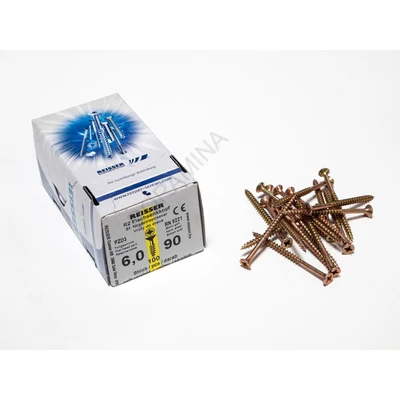 FACSAVAR REISSER 6x90mm ACÉL, SÁRGÍTOTT, RÉSZMENETES 100db/doboz
