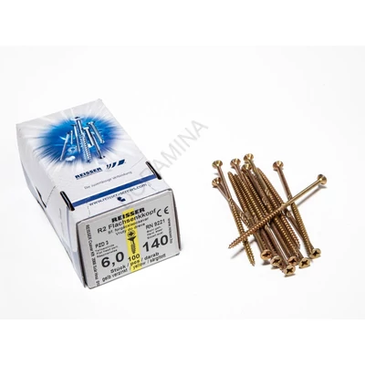 FACSAVAR REISSER 6x140mm ACÉL, SÁRGÍTOTT, RÉSZMENETES 100db/doboz