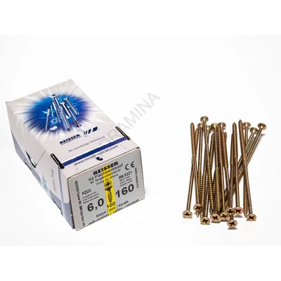 FACSAVAR REISSER 6x160mm ACÉL, SÁRGÍTOTT, RÉSZMENETES 100db/doboz