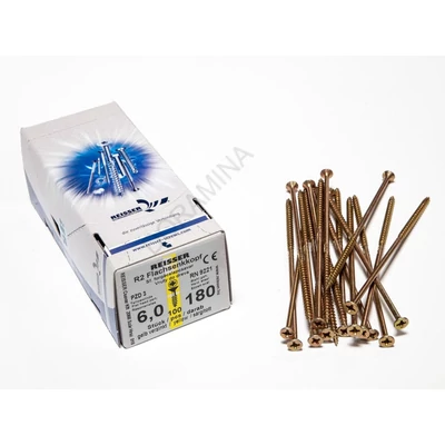 FACSAVAR REISSER 6x180mm ACÉL, SÁRGÍTOTT, RÉSZMENETES 100db/doboz