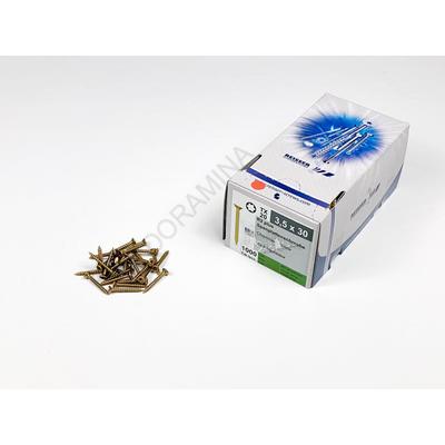 FACSAVAR REISSER 3,5x30mm TORX,  ACÉL, SÁRGÍTOTT, TÖVIGMENETES 1000db/doboz
