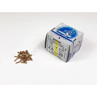 FACSAVAR REISSER 4x20mm TORX,  ACÉL, SÁRGÍTOTT, TÖVIGMENETES 1000db/doboz