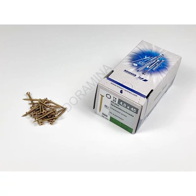 FACSAVAR REISSER 4x45mm TORX,  ACÉL, SÁRGÍTOTT, TÖVIGMENETES 500db/doboz