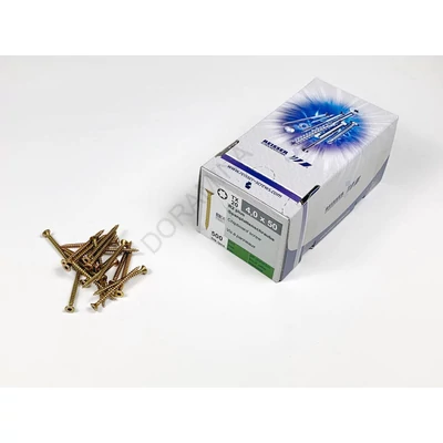 FACSAVAR REISSER 4x50mm TORX,  ACÉL, SÁRGÍTOTT, TÖVIGMENETES 500db/doboz