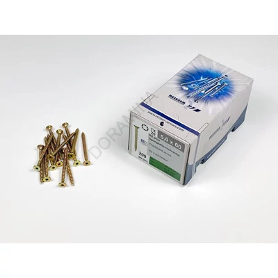 FACSAVAR REISSER 5x60mm TORX,  ACÉL, SÁRGÍTOTT, TÖVIGMENETES 200db/doboz