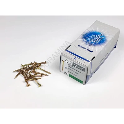 FACSAVAR REISSER 5x50mm TORX,  ACÉL, SÁRGÍTOTT, RÉSZMENETES 500db/doboz