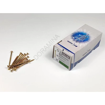 FACSAVAR REISSER 5x80mm TORX,  ACÉL, SÁRGÍTOTT, RÉSZMENETES 200db/doboz
