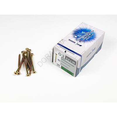 FACSAVAR REISSER 6x90mm TORX,  ACÉL, SÁRGÍTOTT, RÉSZMENETES 100db/doboz