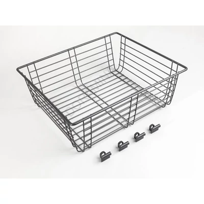 HOME BOX FÉM TÁROLÓKOSÁR 900MM-ES, 740x155x383MM, ACÉLSZÜRKE