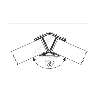 LÁBAZATELEM SAROK 135 FOKOS H: 100 mm ALUMÍNIUM