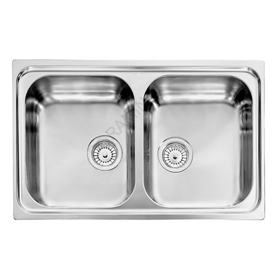 CM MOSOGATÓ CRISTAL 2 MEDENCE 790x500mm ACÉL
