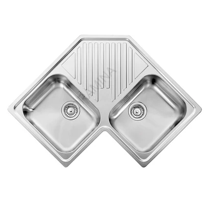 CM MOSOGATÓ ILARIA 2 MEDENCE SAROK 830x830mm ACÉL