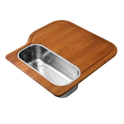 CM MOSOGATÓ KIEGÉSZÍTŐ VÁGÓDESZKA EUREKA 460x455mm +INOX GYÜM. MOSÓ IROKO