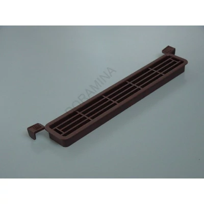 SZELLŐZŐRÁCS MŰANYAG 444 NÉGYSZÖG ALAKÚ 203x35x14 mm BARNA