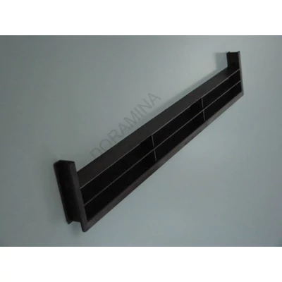 SZELLŐZŐRÁCS MŰANYAG 449 LÁBAZATELEMBE ÉPITHETÖ 390x65x18 mm FEKETE